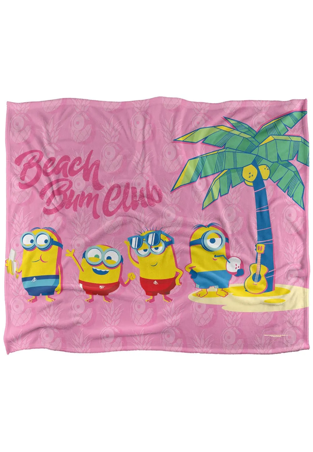 Minions Beach Bum Club Silky Touch Blanket 152x127cm