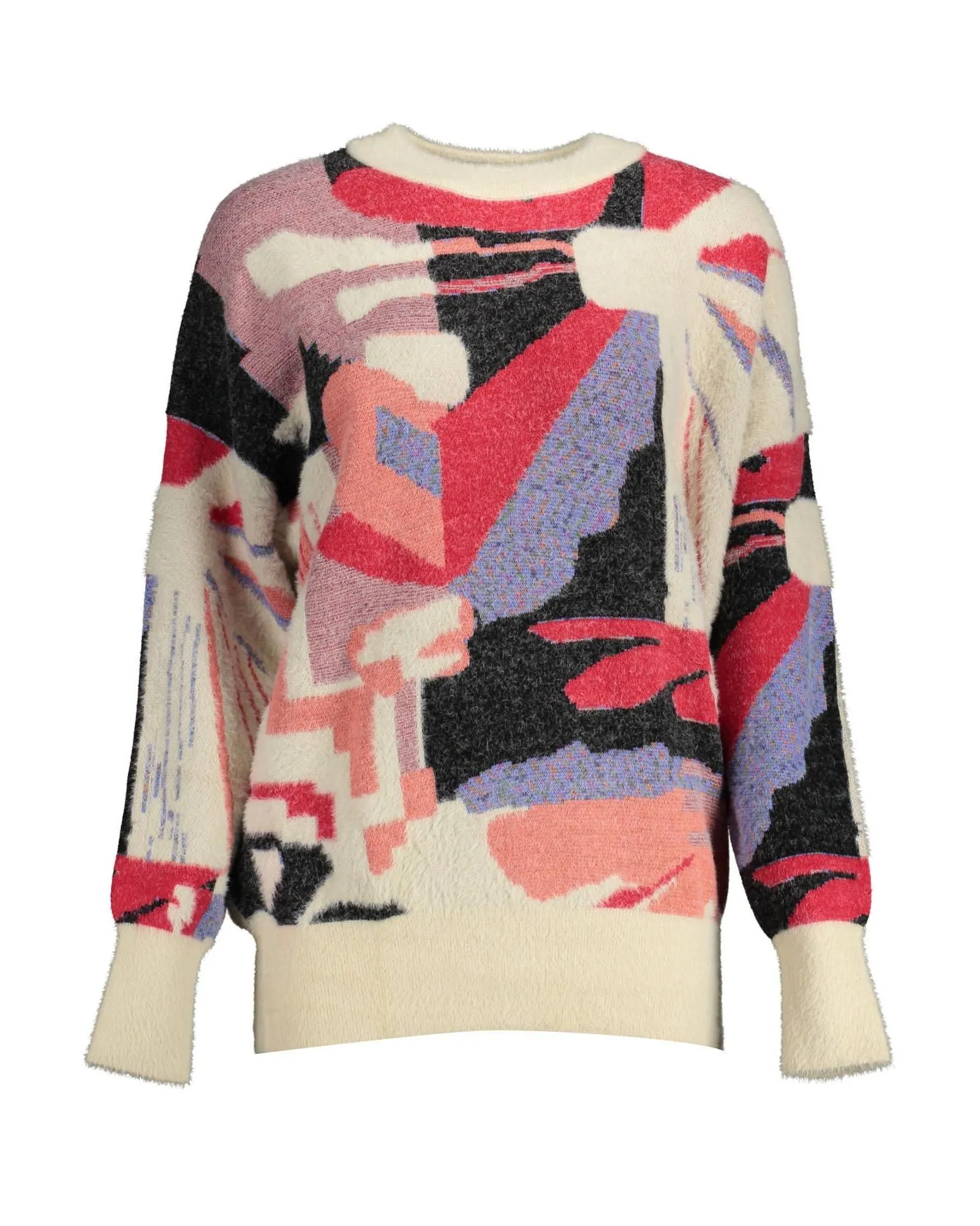 Abstract Print Knit Sweater Multicolor