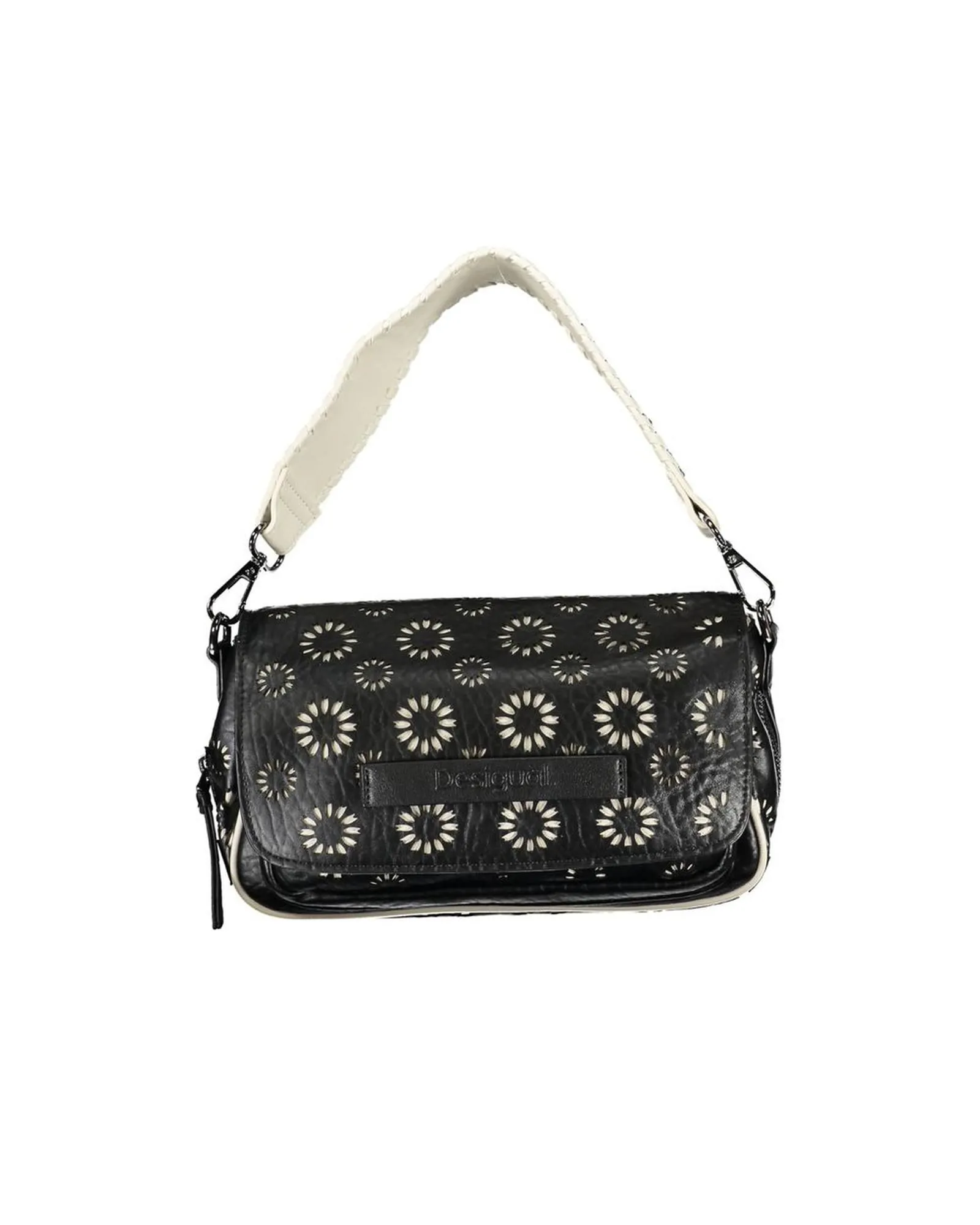 Polyethylene Handbag with Removable Shoulder Strap and Contrast Details