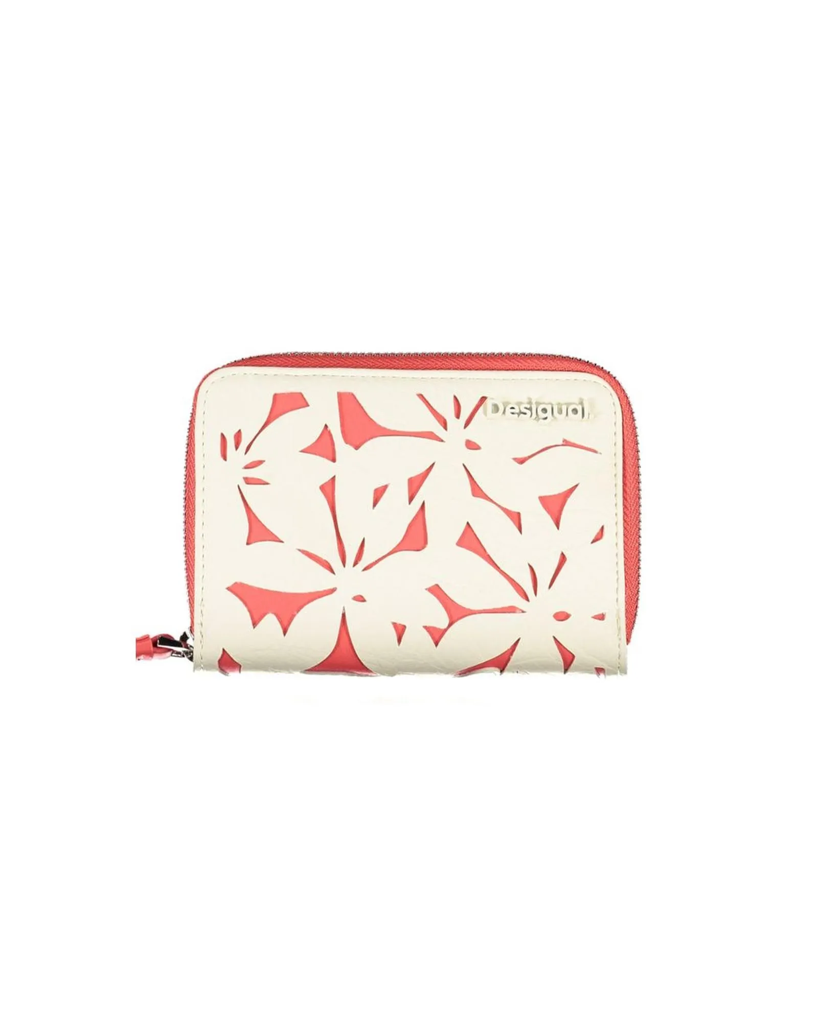 Floral Laser Cut Wallet- White