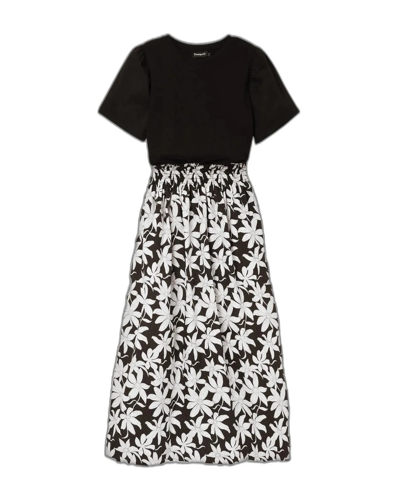 Floral Short Sleeve Cotton Dress