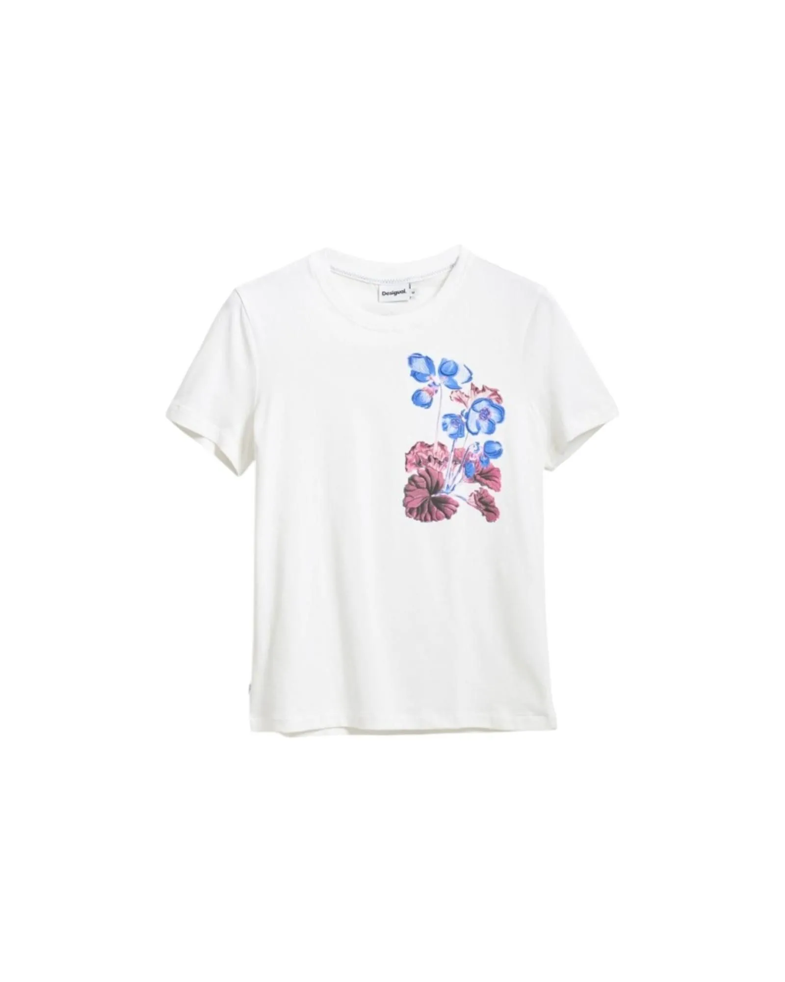 Floral Print TShirt Casual Style- White Shirts