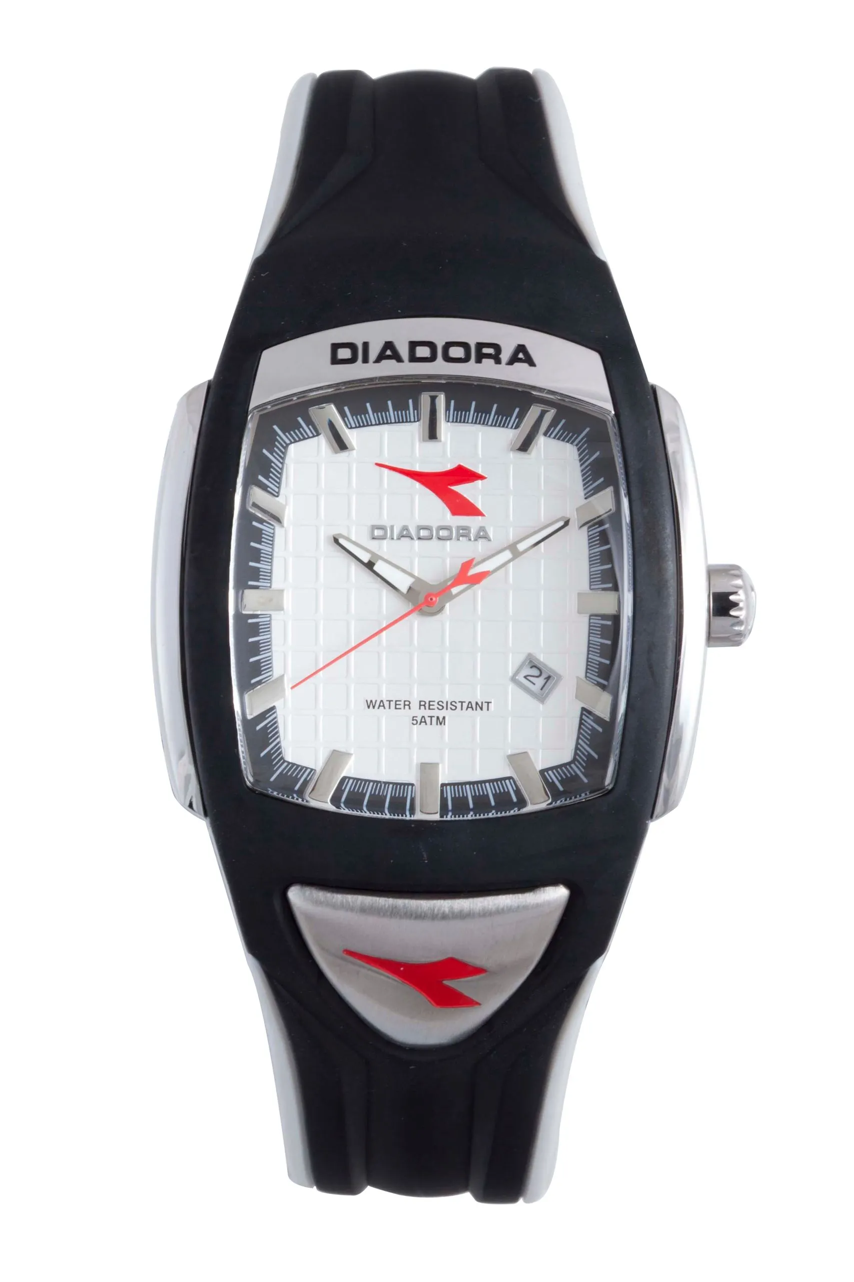 Black Band  Silver Watch