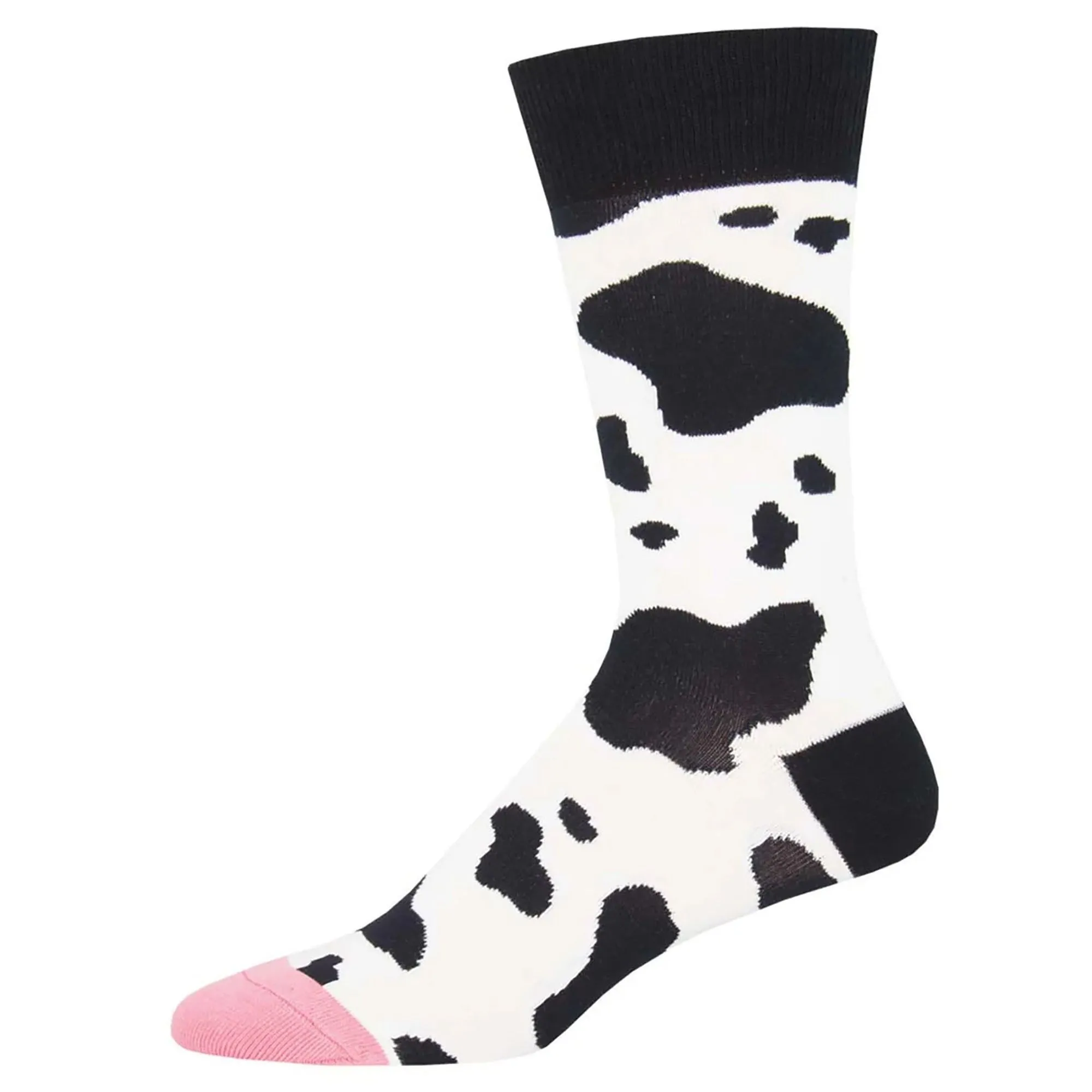 'Moo' Black and White Cow Design Socks Quality Cotton Mix Novelty Dairy Farmer Gift