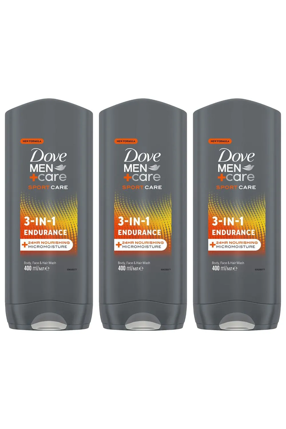 Men+Care 'Hair, Face & Body Wash' 3 in 1 Endurance, 3x400ml