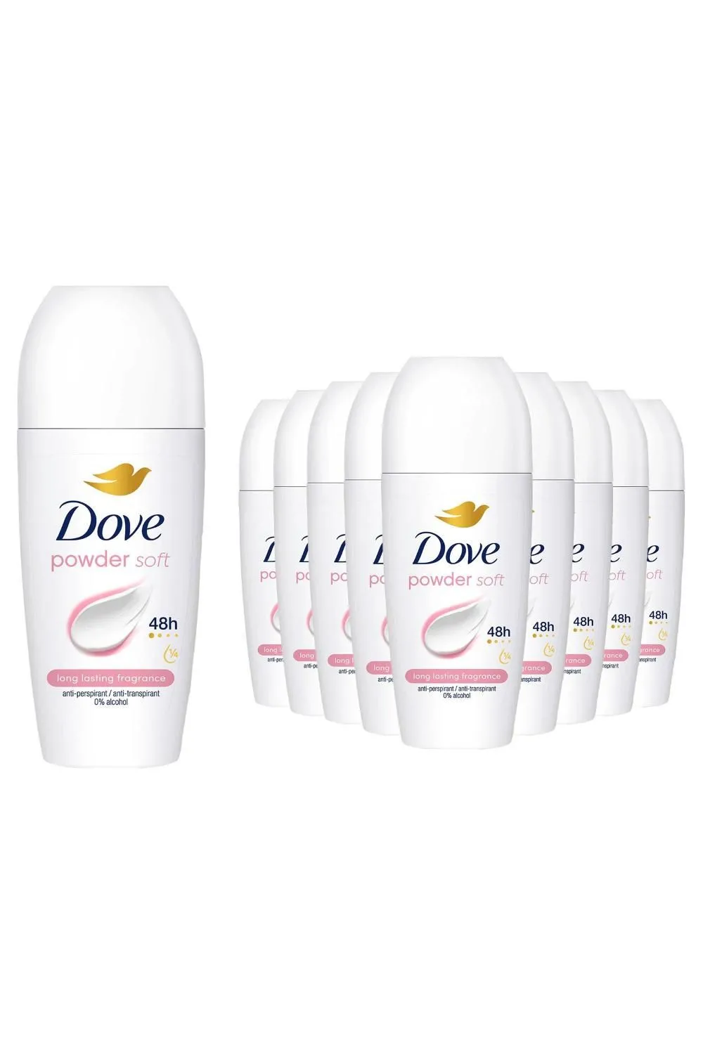 Powder Soft Roll On Anti-Perspirant with 48H Long Lasting Fragrance 50ml, 12pk