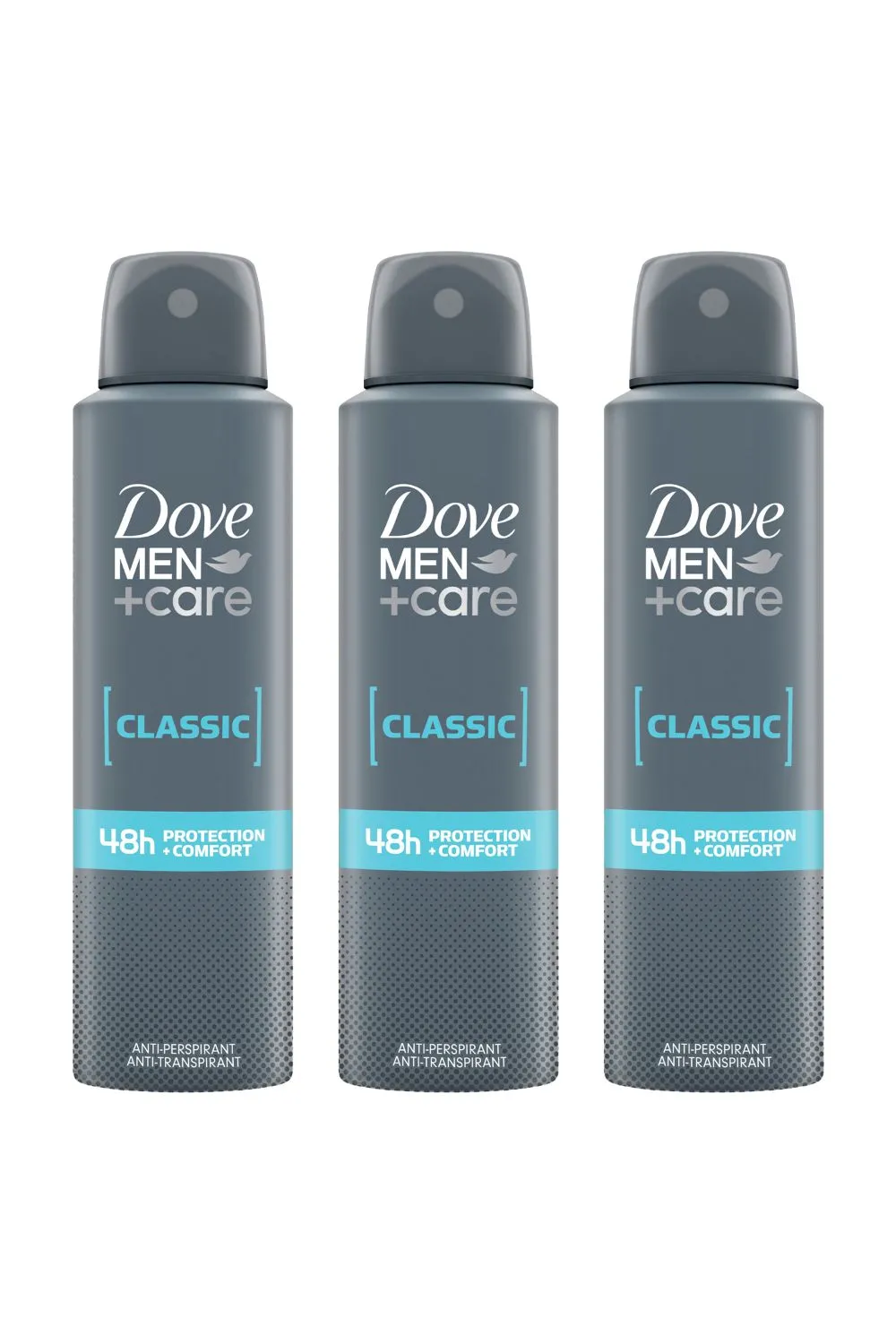 Men+Care Classic 'Antiperspirant' w/ 48H Sweat Protection 150ml, 3pk