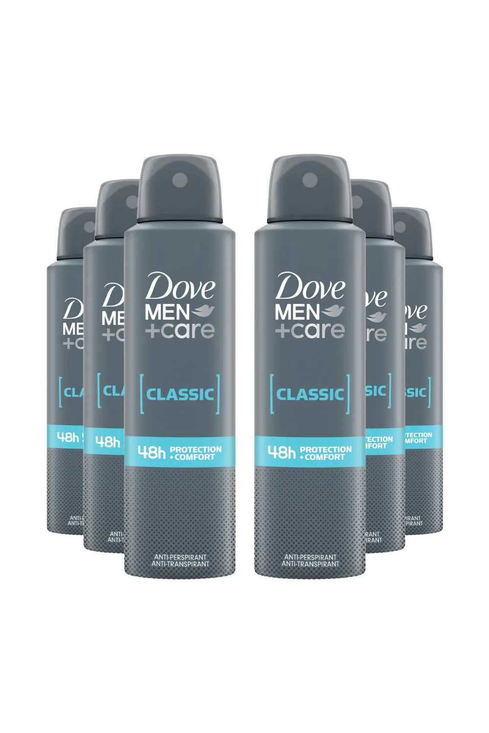 Men+Care Classic 'Antiperspirant' w/ 48H Sweat Protection 150ml, 6pk