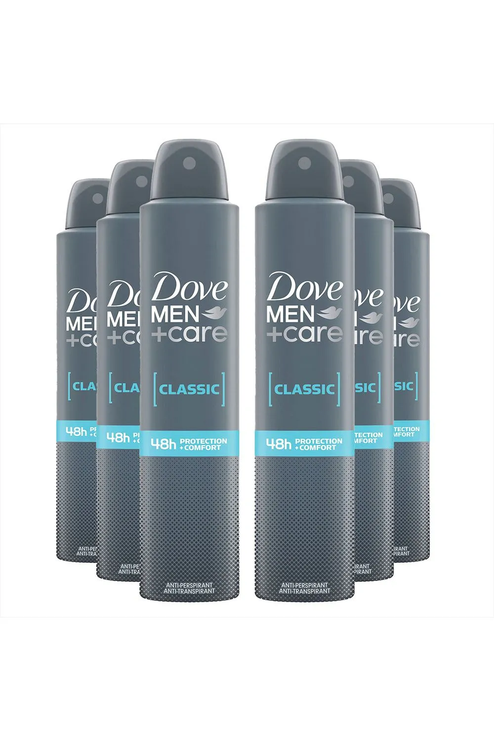 Men+Care Classic 'Antiperspirant' 48H Sweat Protection Deo 200ml, 6pk