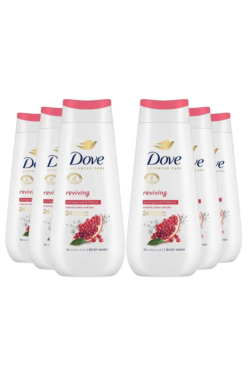 'Body Wash' Reviving for 24Hrs Renewing Micromoisture, 6x 225ml