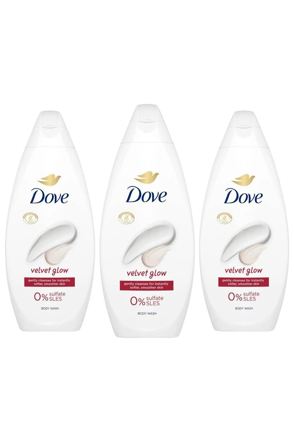 Velvet Glow 'Body Wash' for Softer & Smoother Skin, 3x 225ml