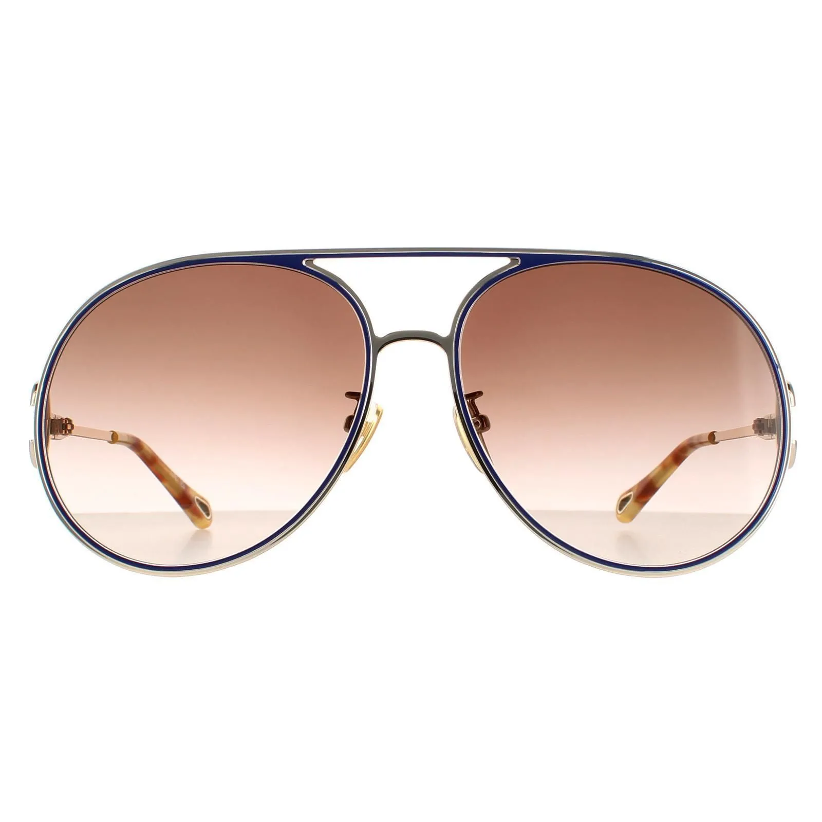 Aviator Gold Blue Brown Gradient CH0145S Sunglasses