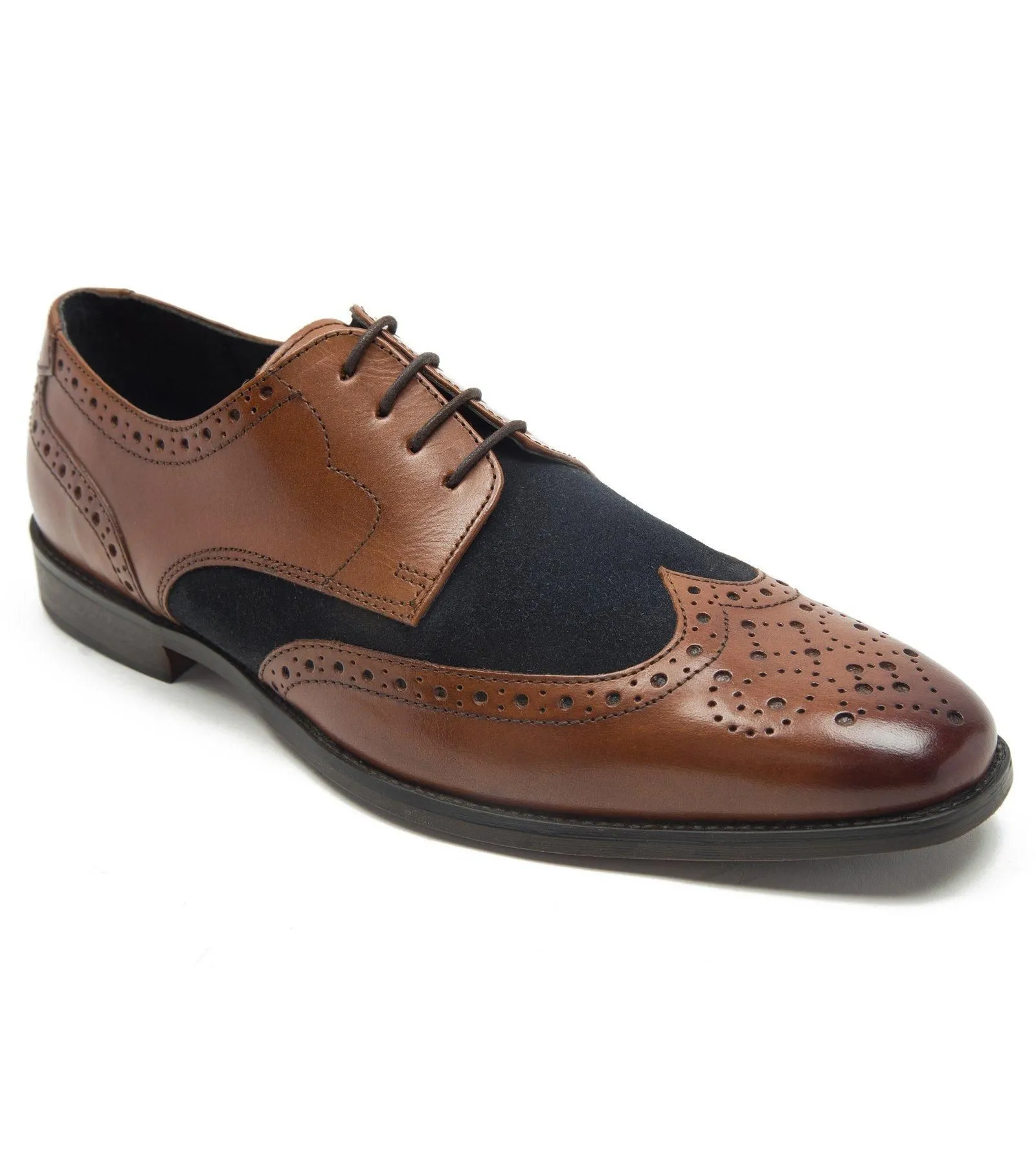 'Bruno' 4 Eyelet Formal Derby Brogue Shoes