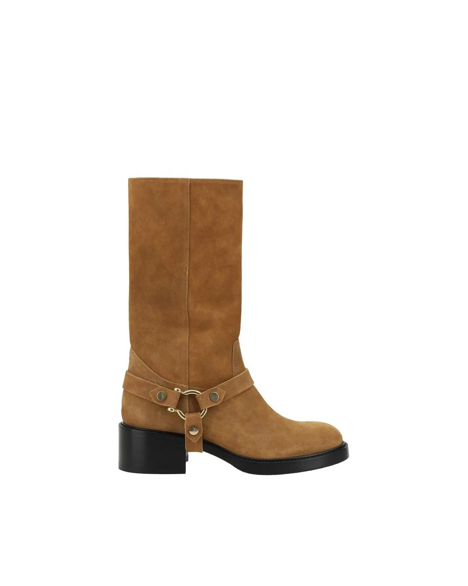 Betty Suede Mid-Calf Boots Wo - Brown