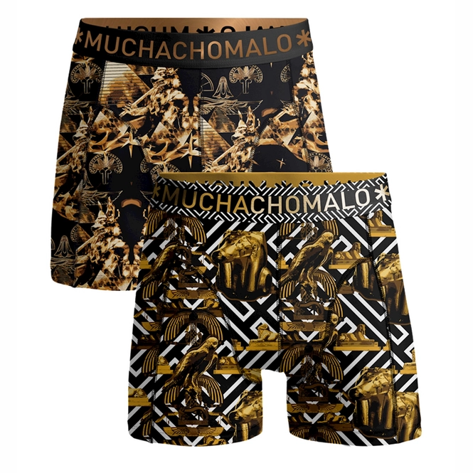 Boxer Shorts Muchachomalo Men Myth Egypt Print Black (2-Pack)