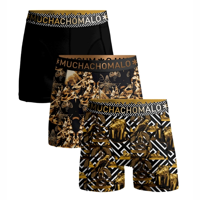Boxer Shorts Muchachomalo Men Myth Egypt Print Print Black (3-Pack)