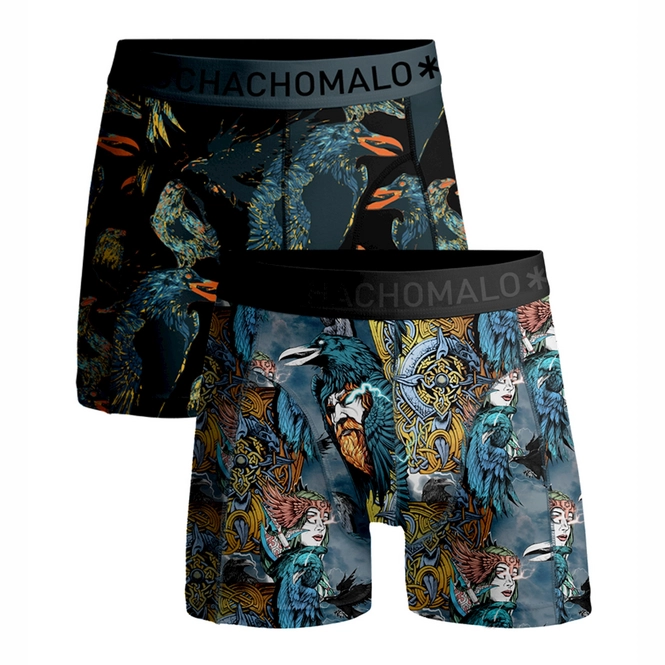 Boxer Shorts Muchachomalo Men Myth Norway Print Black (2-Pack)
