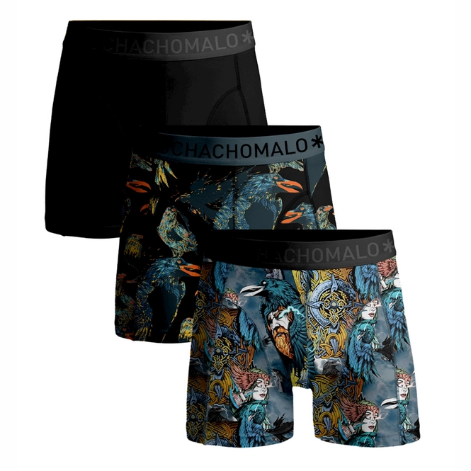 Boxer Shorts Muchachomalo Men Myth Norway Print Print Black (3-Pack)