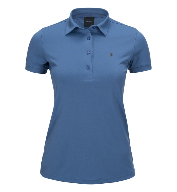 Polo Shirt Peak Performance Women Elsham Stream Blue