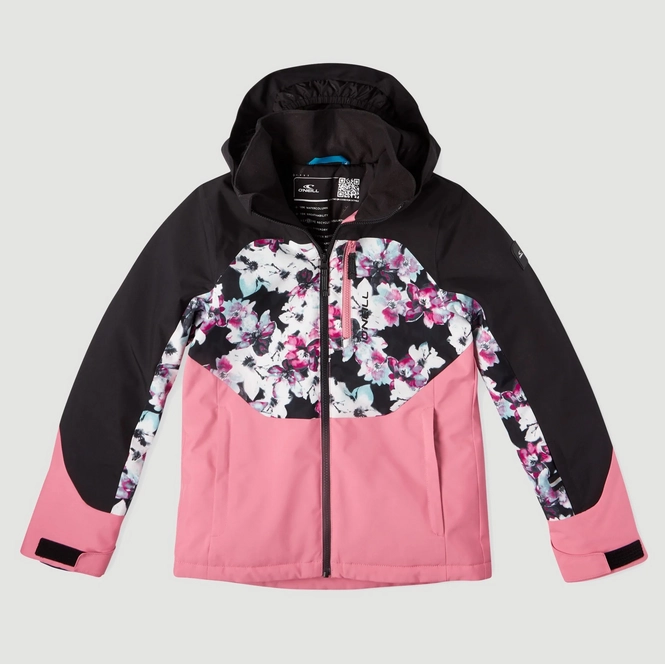 Ski Jacket O'Neill Girls Diamond Jacket Blue Ice Flower