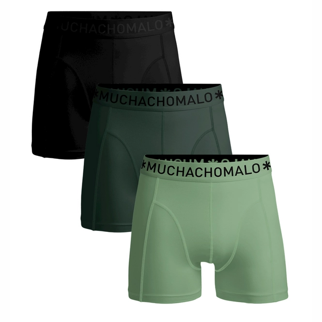 Boxer Shorts Muchachomalo Men Short Solid Green Green Black 2 (3-Pack)
