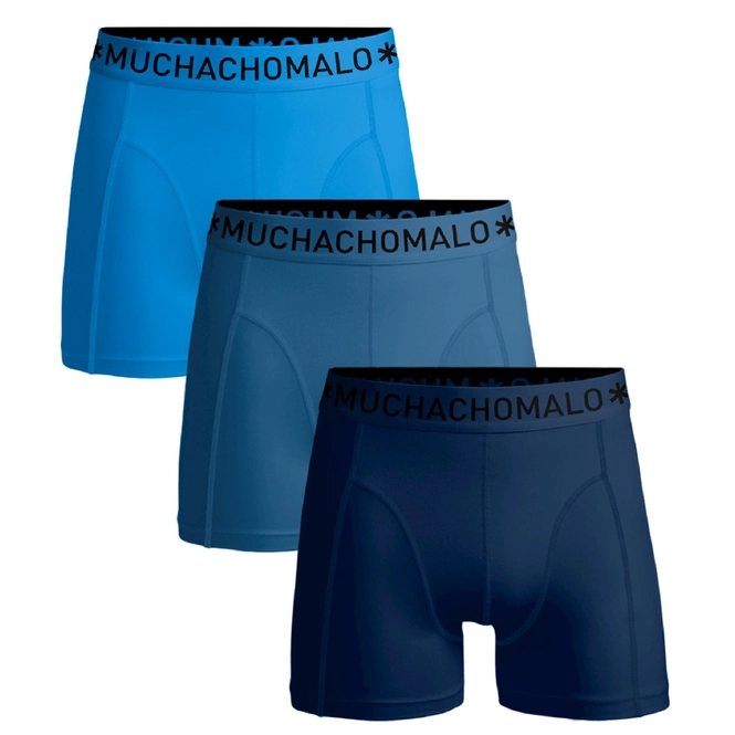 Boxer Shorts Muchachomalo Men Short Solid Blue/ Blue/ Blue (3-Pack) '23