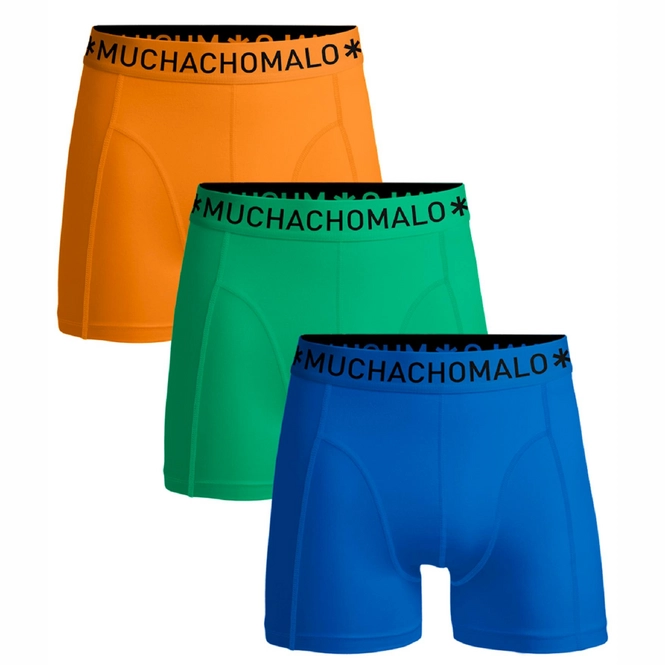 Boxer Shorts Muchachomalo Men Short Solid Blue Green Orange (3-Pack)