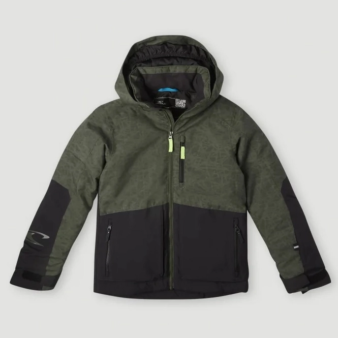 Ski Jacket O'Neill Boys Texture Jacket Green Pet