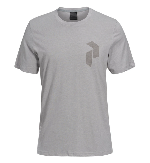 T-Shirt Peak Performance Men Track Tee Med Grey Mel