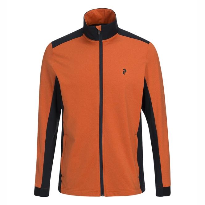 Fleece Peak Performance Men Ace Mid Jersey Orange Flow