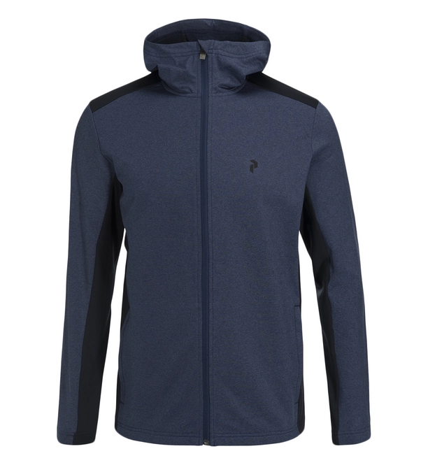 Fleece Peak Performance Men Ace Zipped Hooded Mid-Layer Thermal Blue