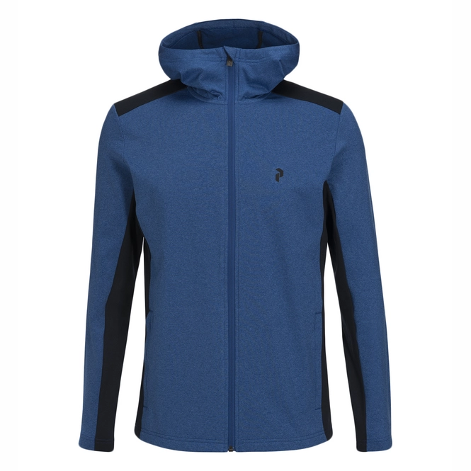 Fleece Peak Performance Men Ace Zipped Hooded Mid-Layer True Blue