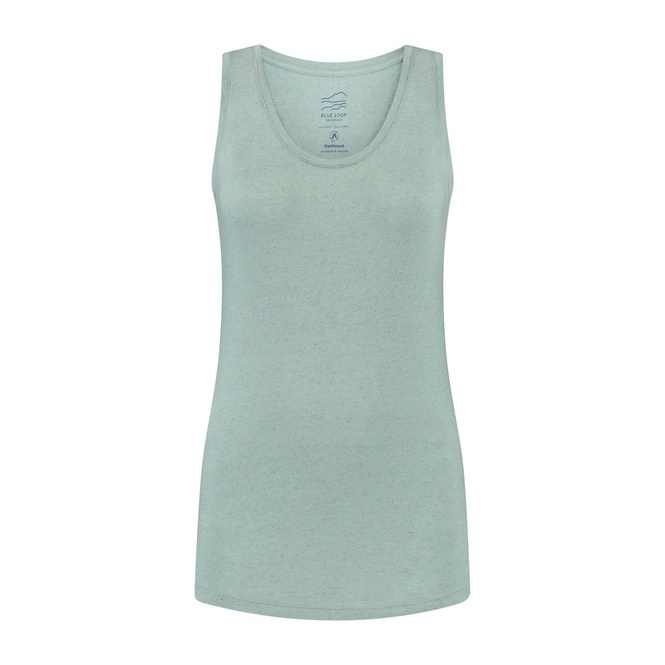 Tank Top Blue Loop Women's Denimcel Agave Green