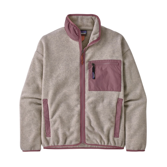 Zip Sweatshirt Patagonia Women's Synch Jacket Oatmeal Heather with Evening Mauve