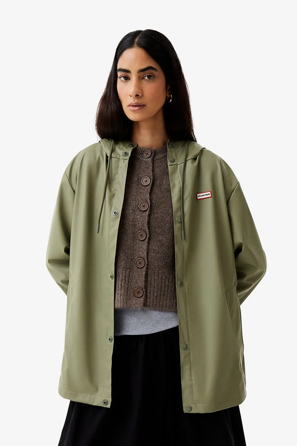 Izzy Unisex Pu Downpour Jacket Olive