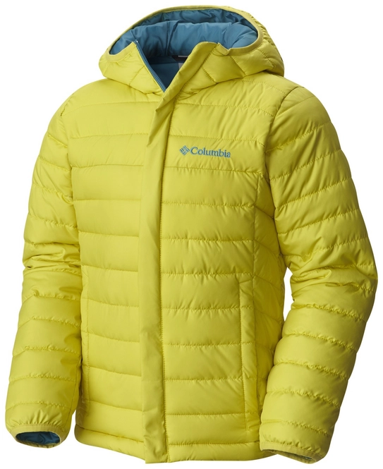 Winter Jacket Columbia Powder Lite Puffer Kids Mineral Yellow